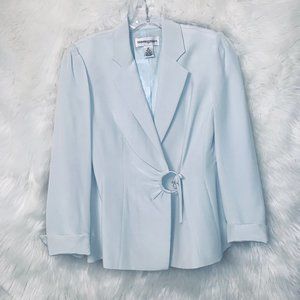 NWOT BLOOMINGDALES Silk Baby Blue Blazer
